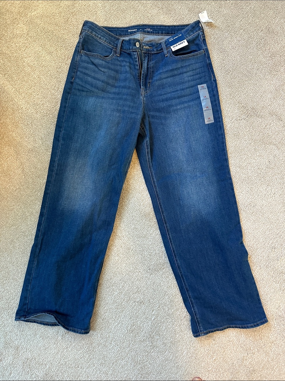 Old Navy Blue Wide-Leg Women's Jeans